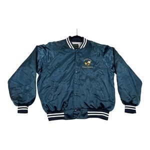 Georgia Tech Yellow Jackets Jacket Mens XL Blue Satin NCAA College Football USA